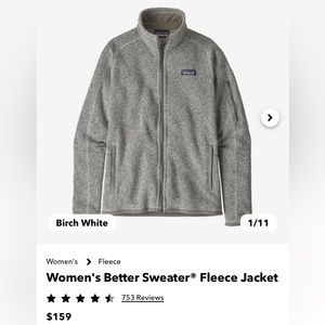 Patagonia Women’s Better Sweater Fleece Jacket size small